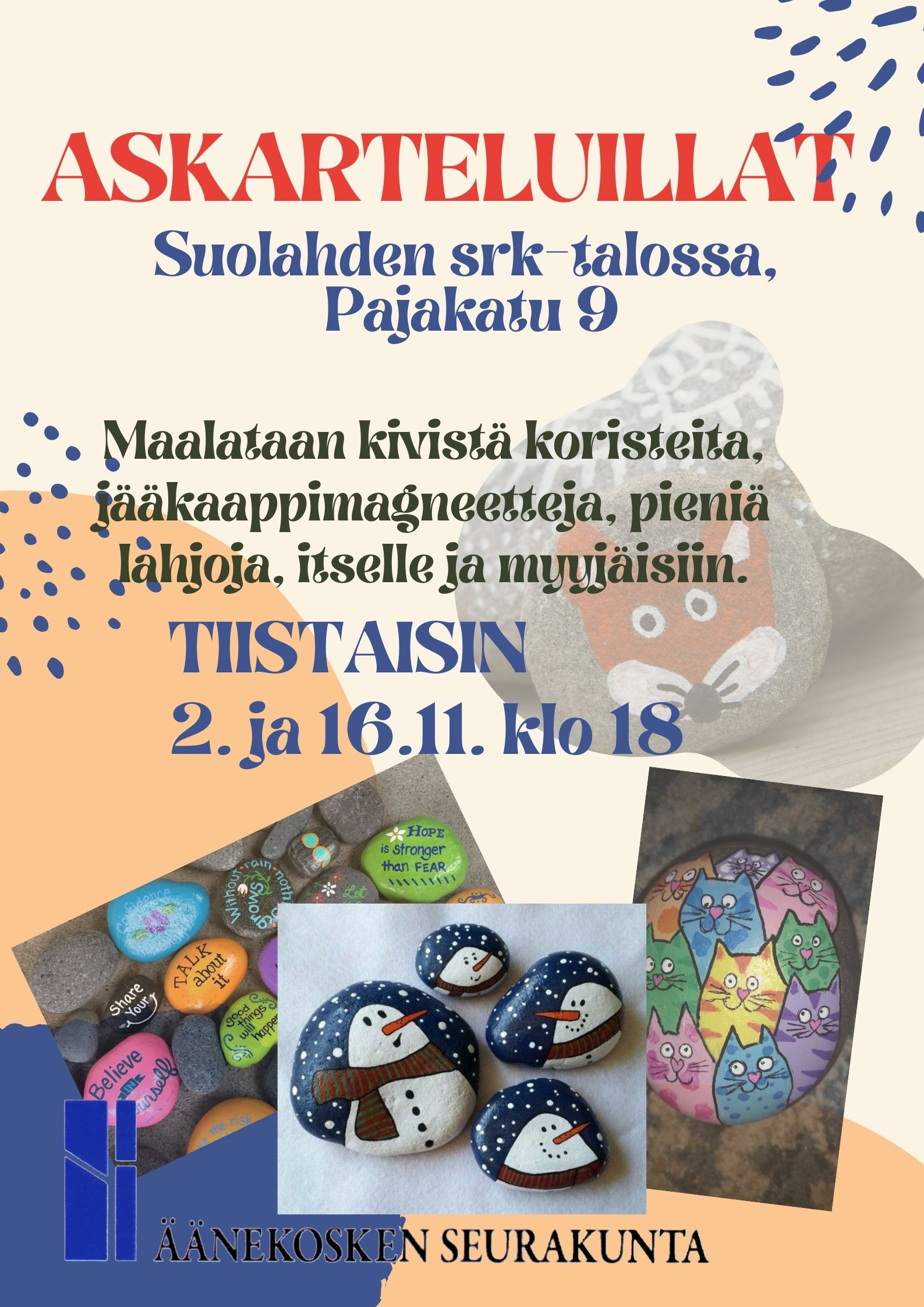 Askarteluilta askarteluillat 2. ja 16.11. klo 18 Suolahdessa