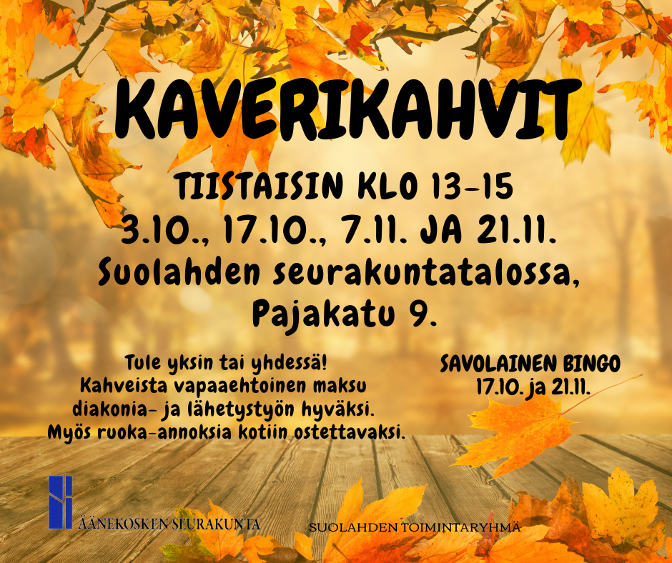 kaverikahvit klo 13-15