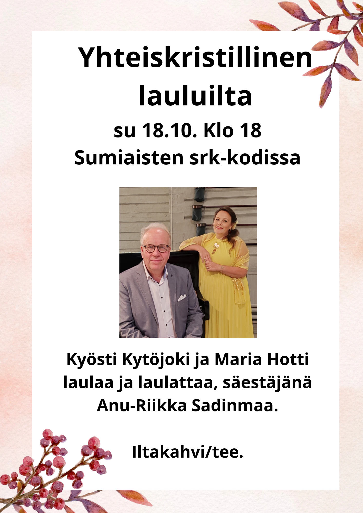 Kyösti Kytöjoki ja Maria Hotti laulavat ja laulattavat