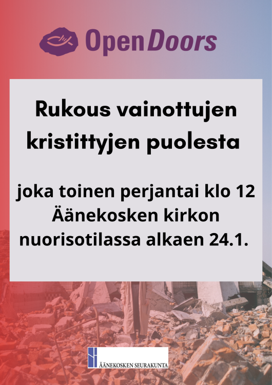 Rukous vainottujen kristittyjen puolesta - Open Doors Open doors rukousryhmä