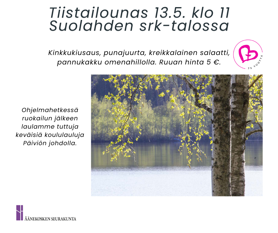 Tiistailounas tiistailounas 13.5.klo 11
