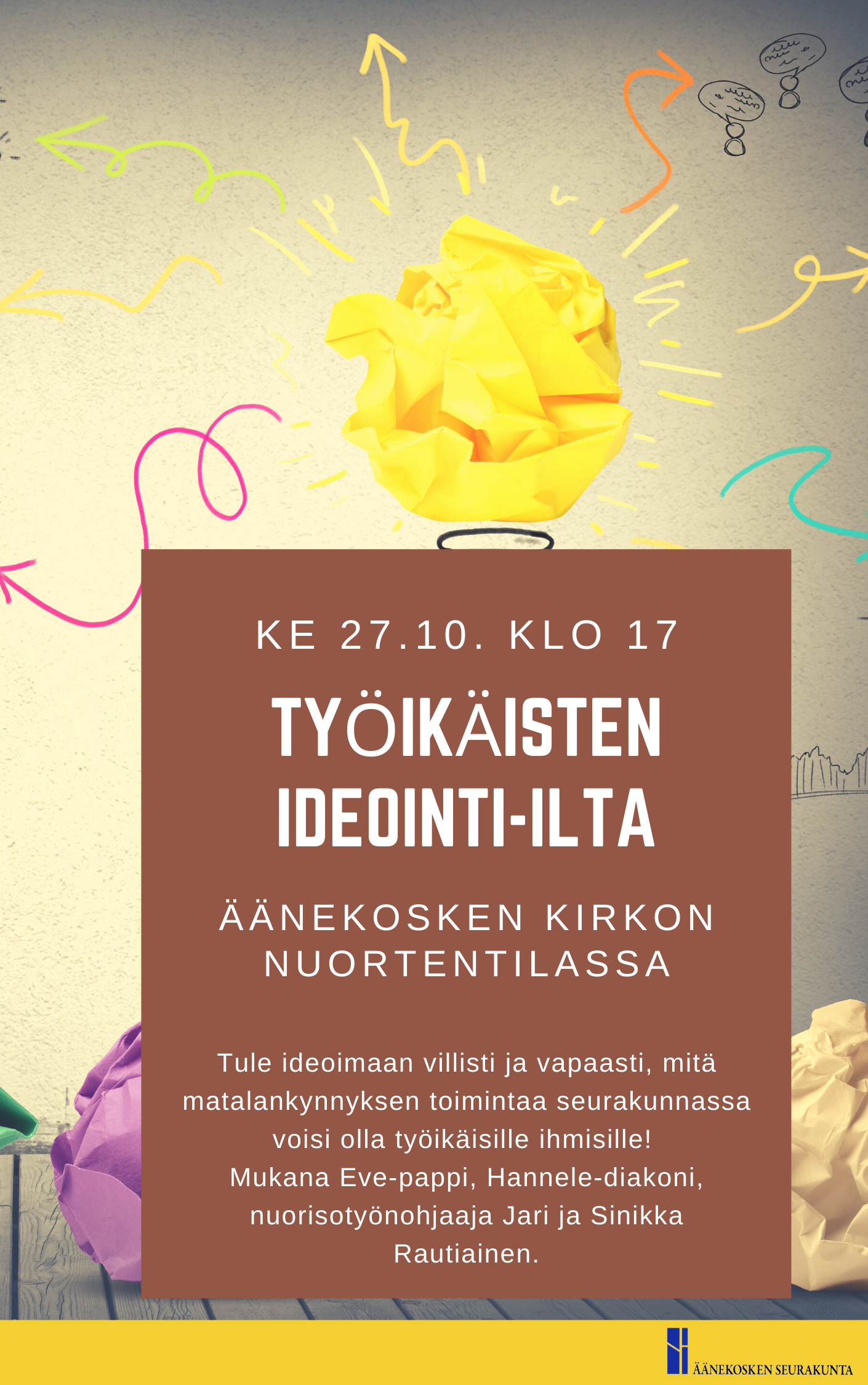 Työikäisten ideointi-ilta mainos työikäiset