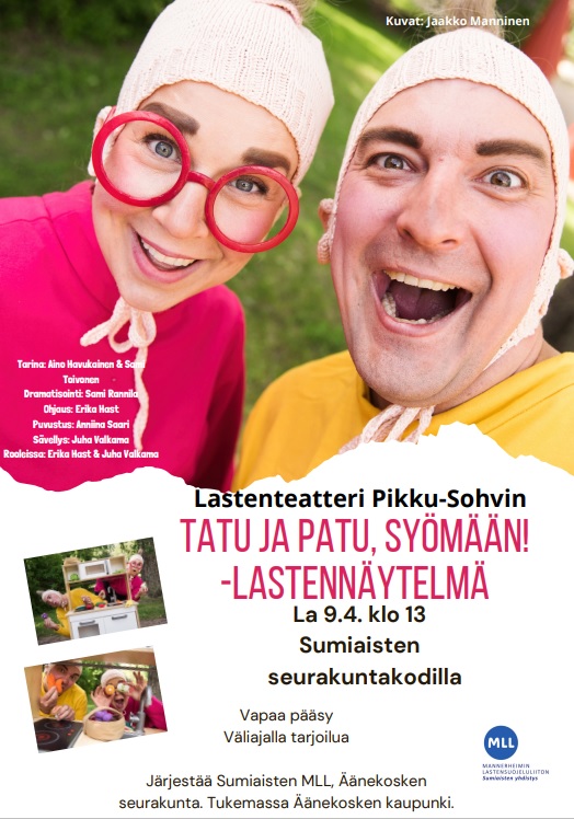 Tatu ja Patu syömään -lastennäytelmä Tatu ja Patu
