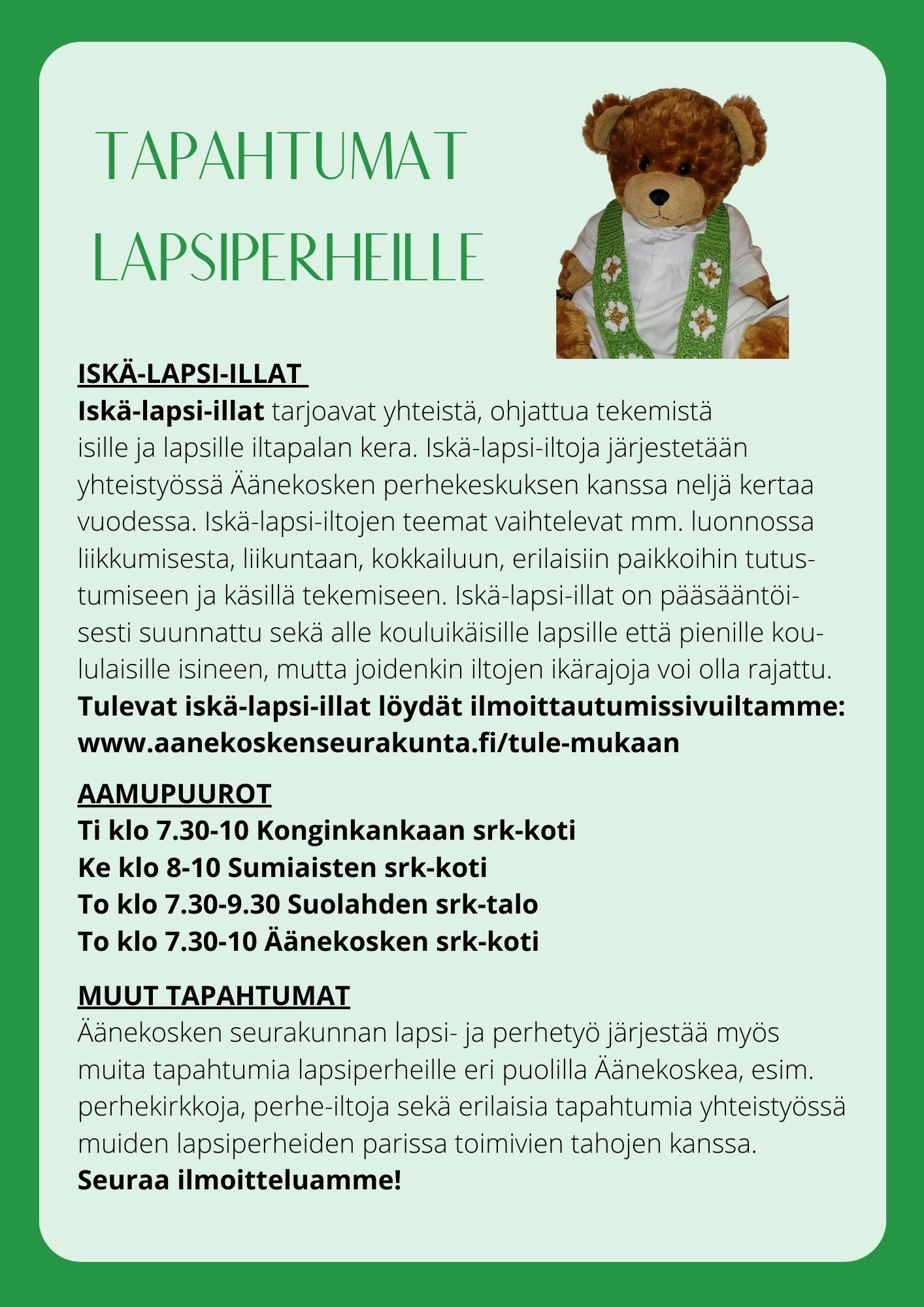 Lapsiperheiden tapahtumat