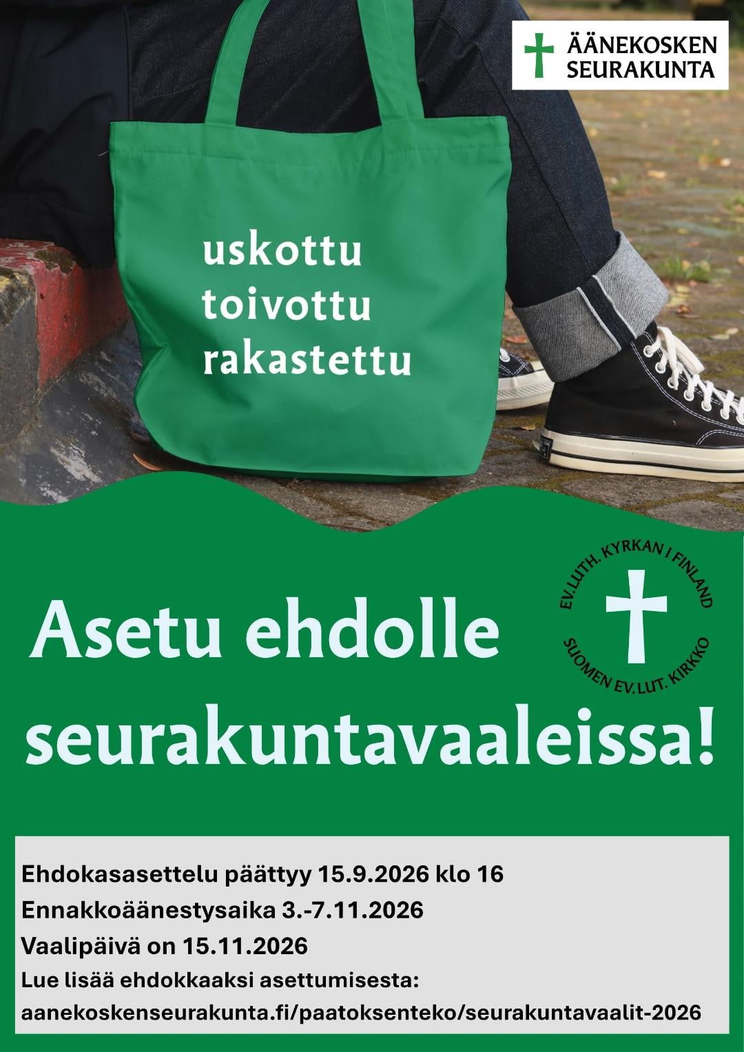 Asetu ehdolle seurakuntavaaleissa!